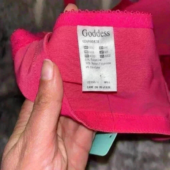 NWT Goddess Kiera bra in hot pink SZ 40DD - Picture 8 of 9